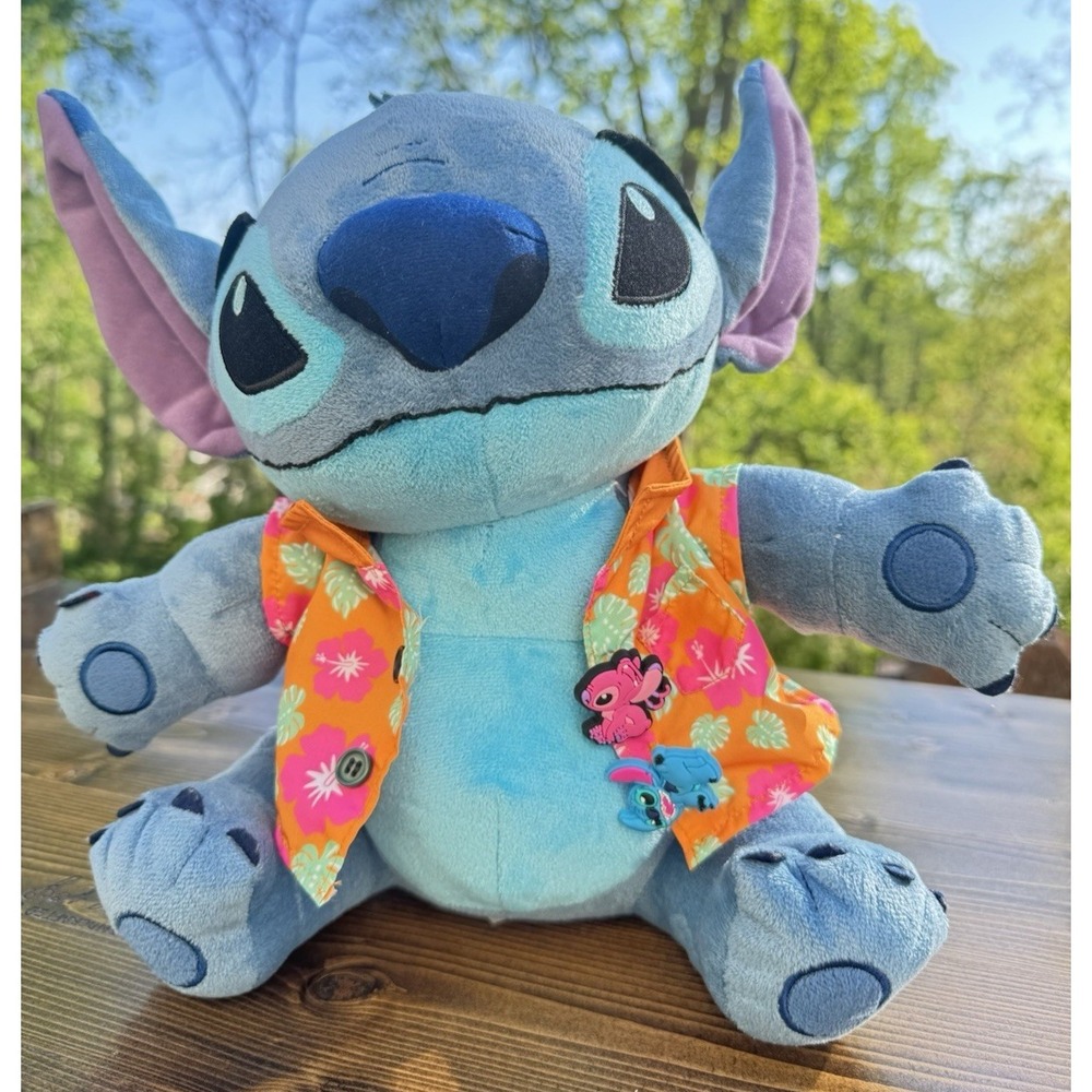 Disney Lilo & Stitch Plush Stuffed Animal Hawaiian‎ Shirt Stitch 11" Toy Doll
